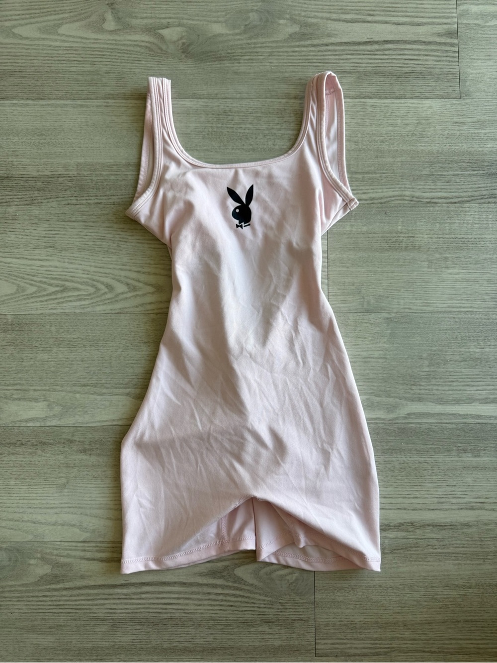 PLAYBOY Light Pink Tank jumpsuit with Black Bunny Logo
